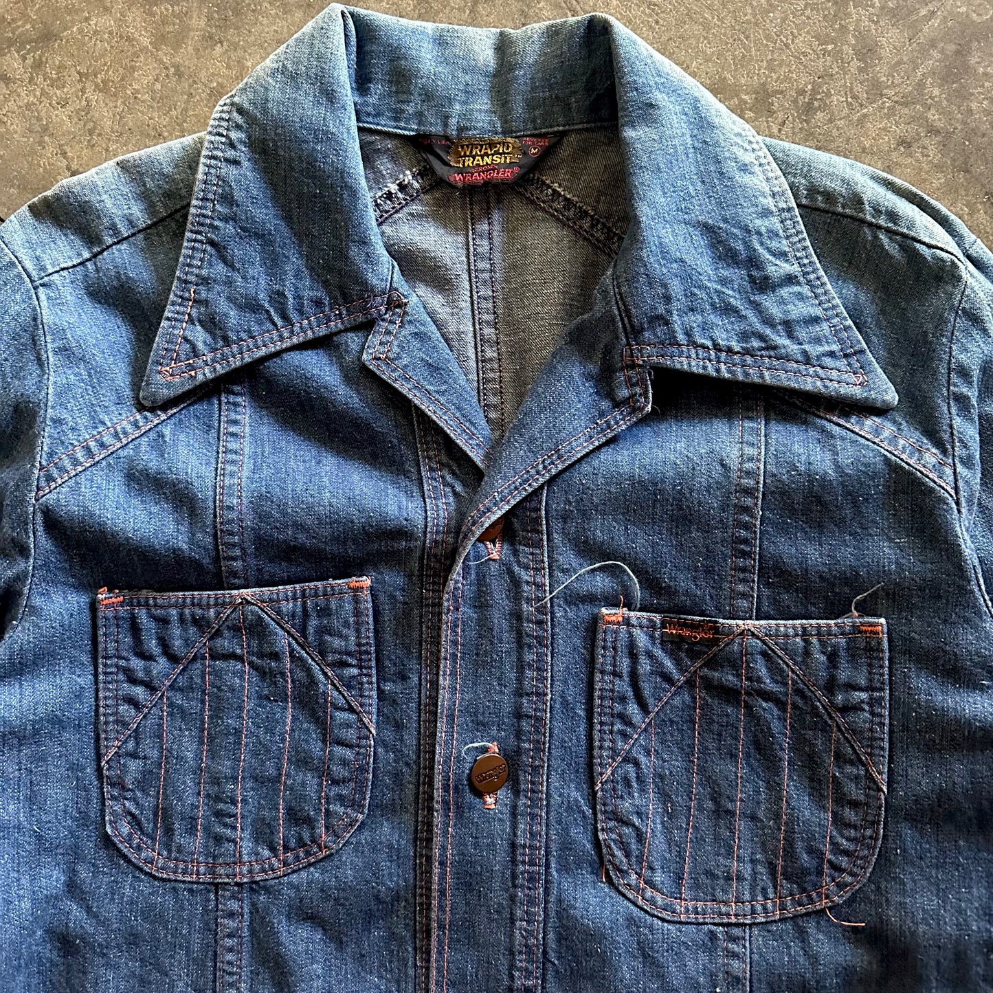 1970s Wrangler Wrapid Transit Denim Shirt