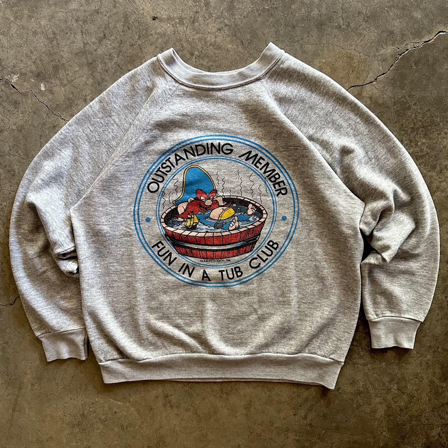 1980s Yosemite Sam Fun In A Tub Club Sweatshirt