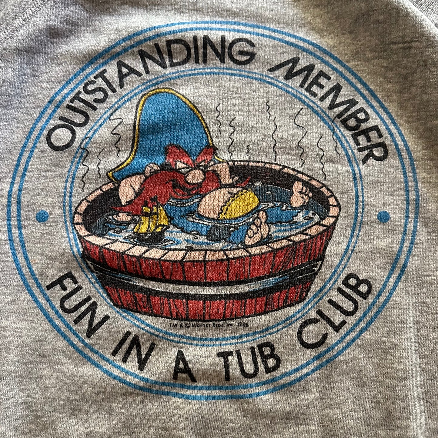 1980s Yosemite Sam Fun In A Tub Club Sweatshirt