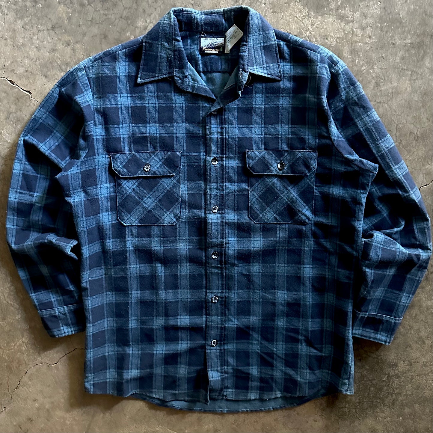 1970s Blue Fieldmaster Flannel