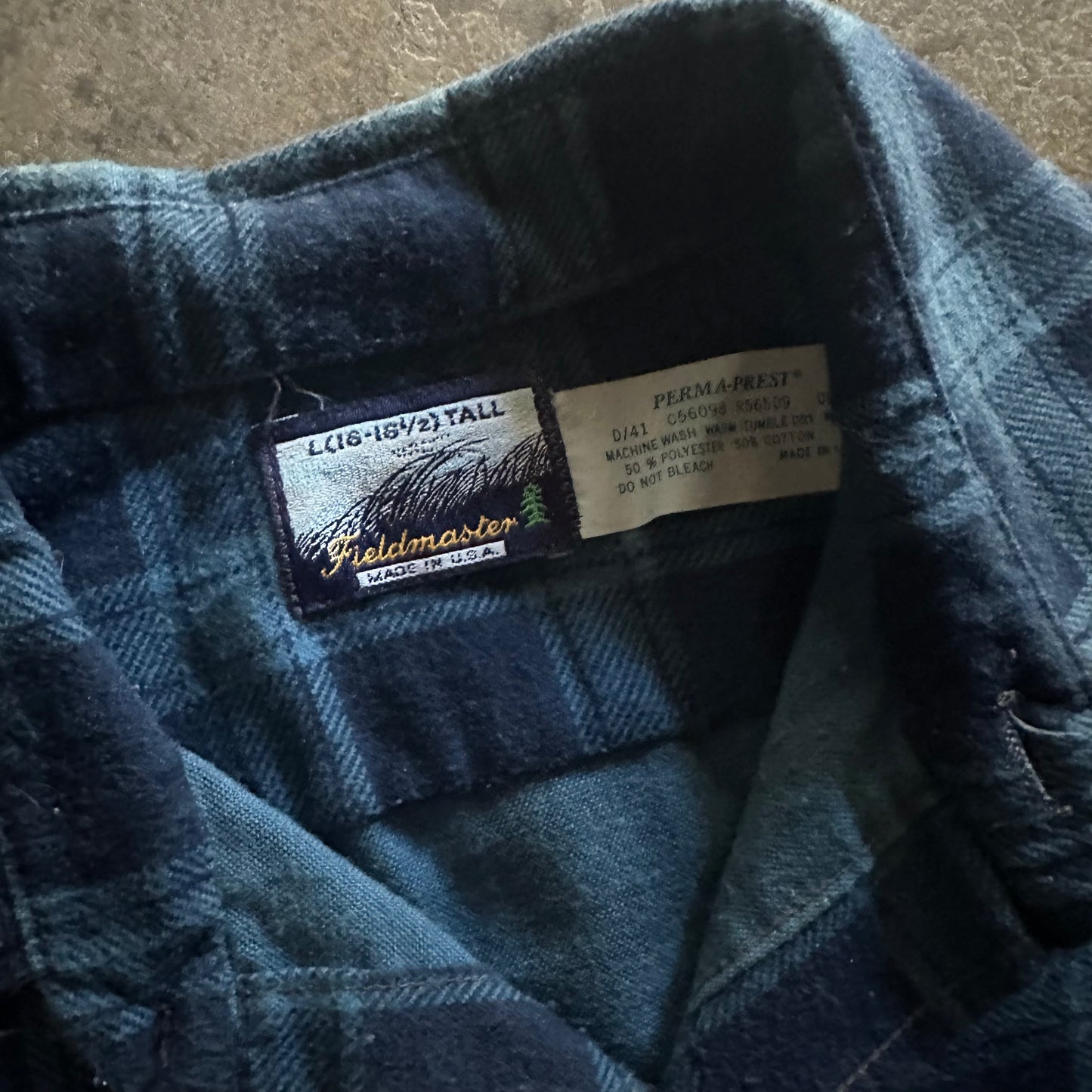 1970s Blue Fieldmaster Flannel