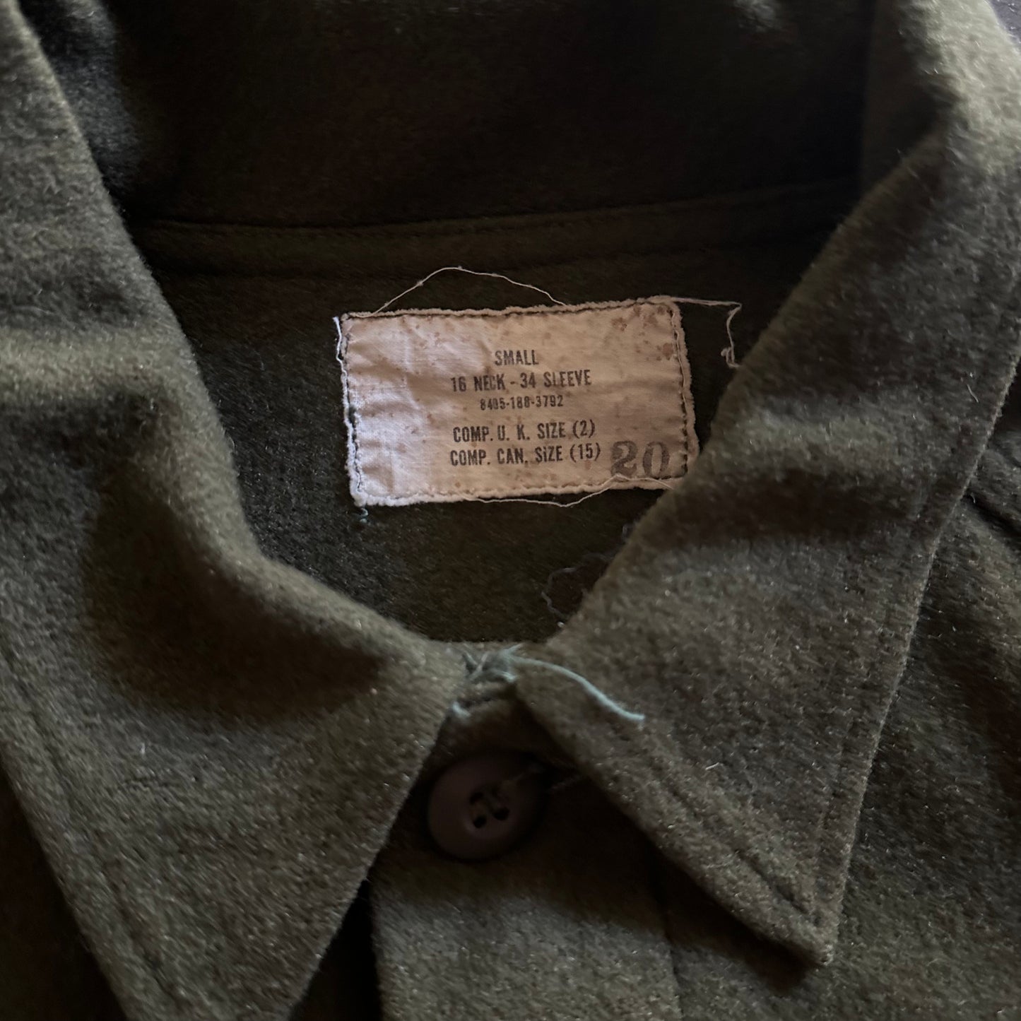 1960s Military Wool Field Shirt
