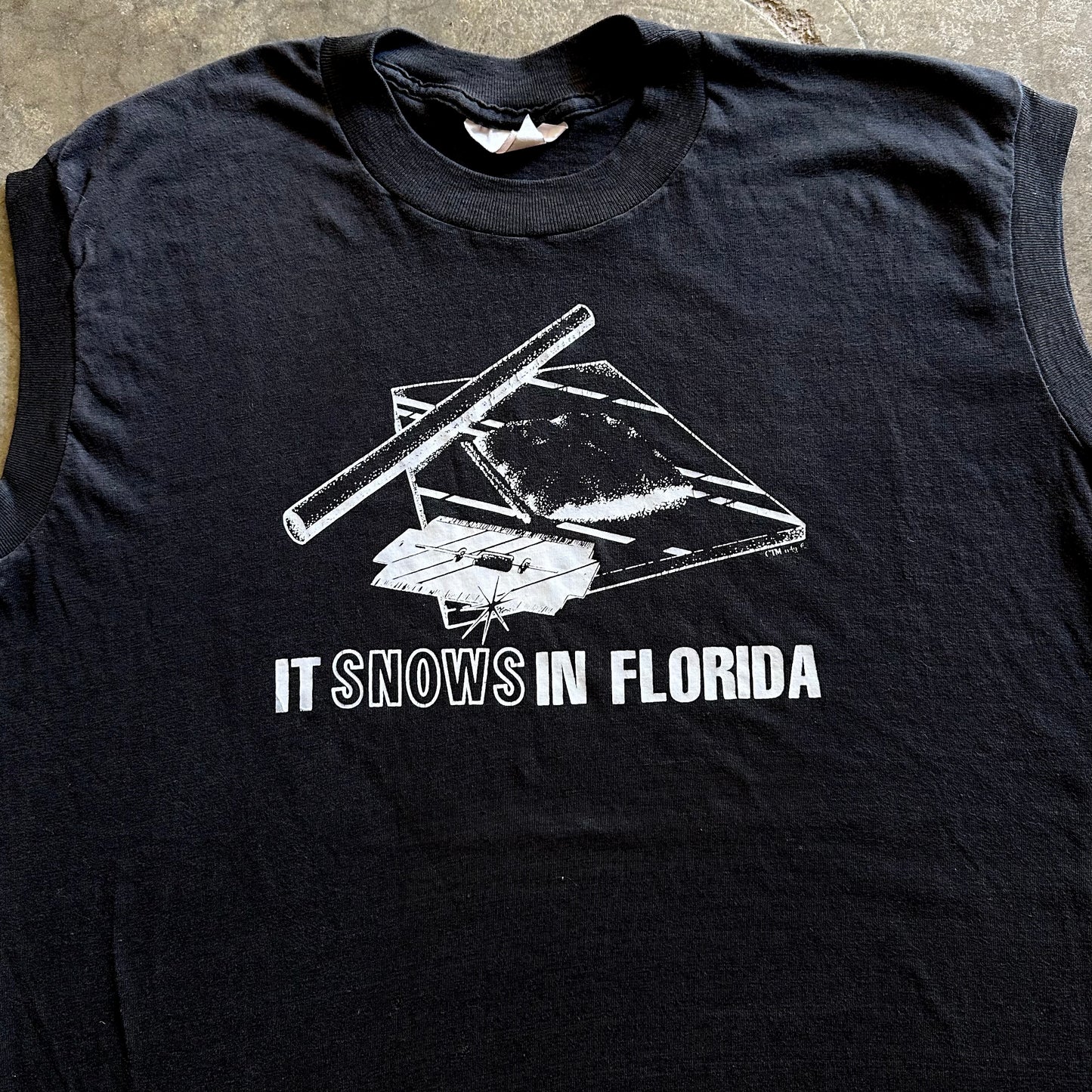 1980s It Snows In Florida Tank Top