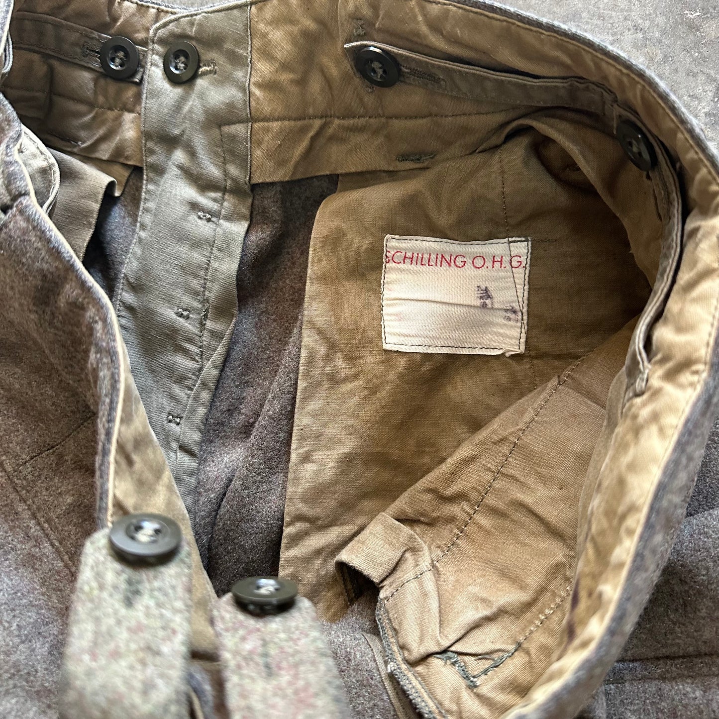 1960s Schilling O.H.G Wool Cargo Pants