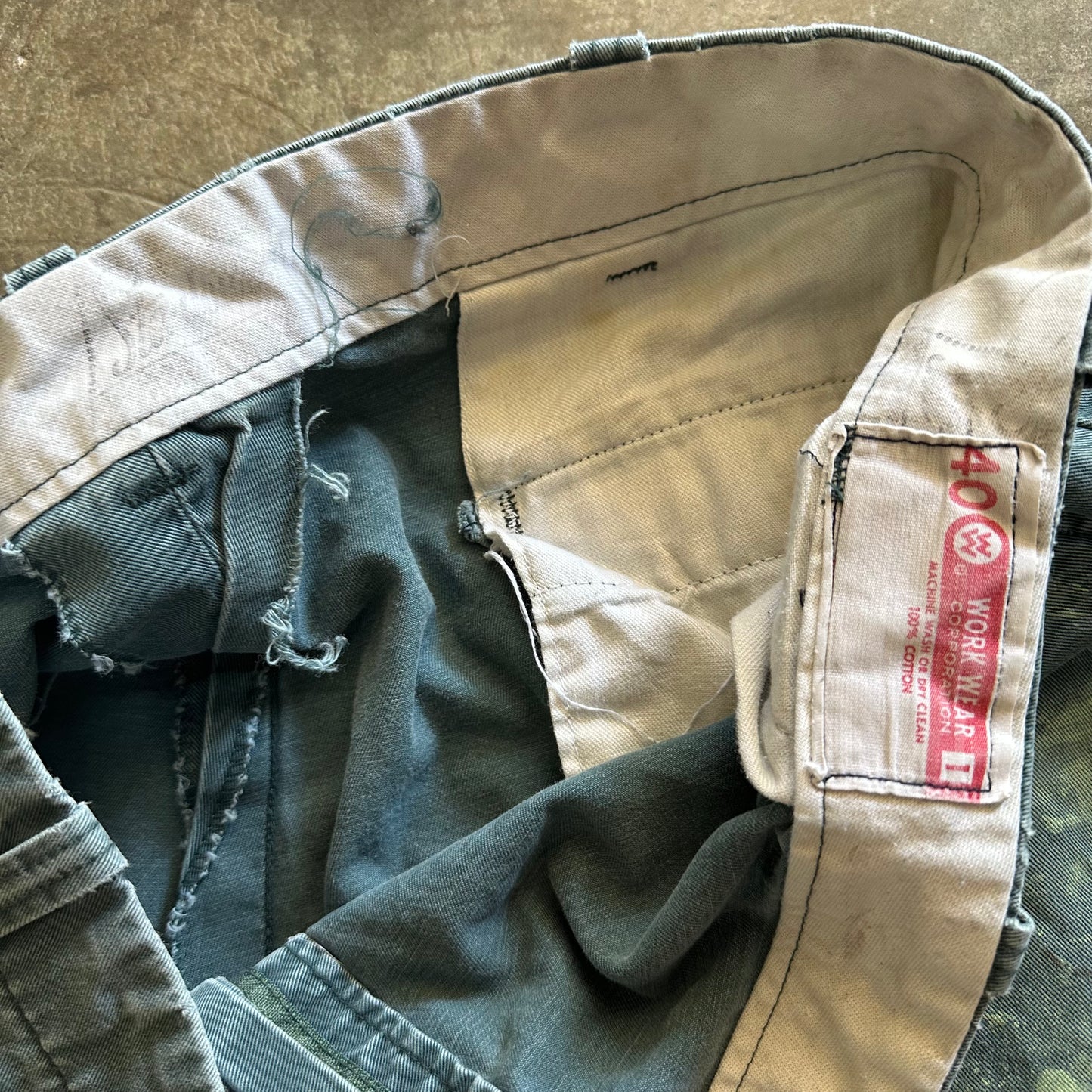 1970s Green Painter Chinos