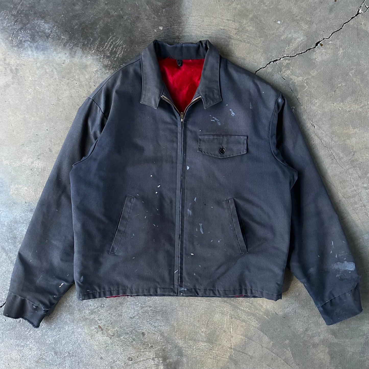 60s Grey Painted Work Jacket