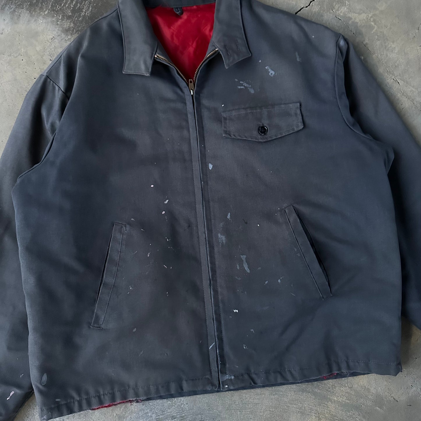 60s Grey Painted Work Jacket