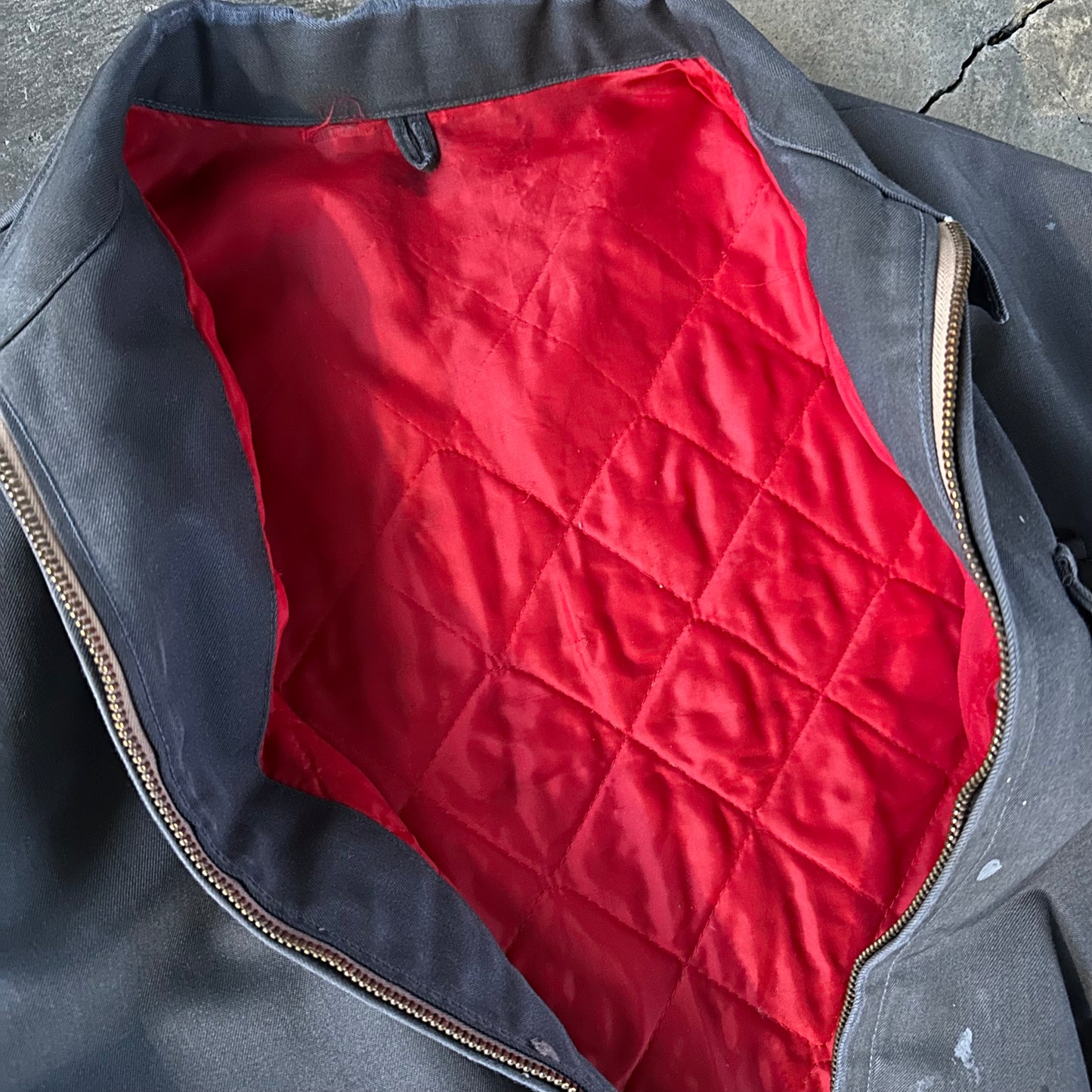 60s Grey Painted Work Jacket