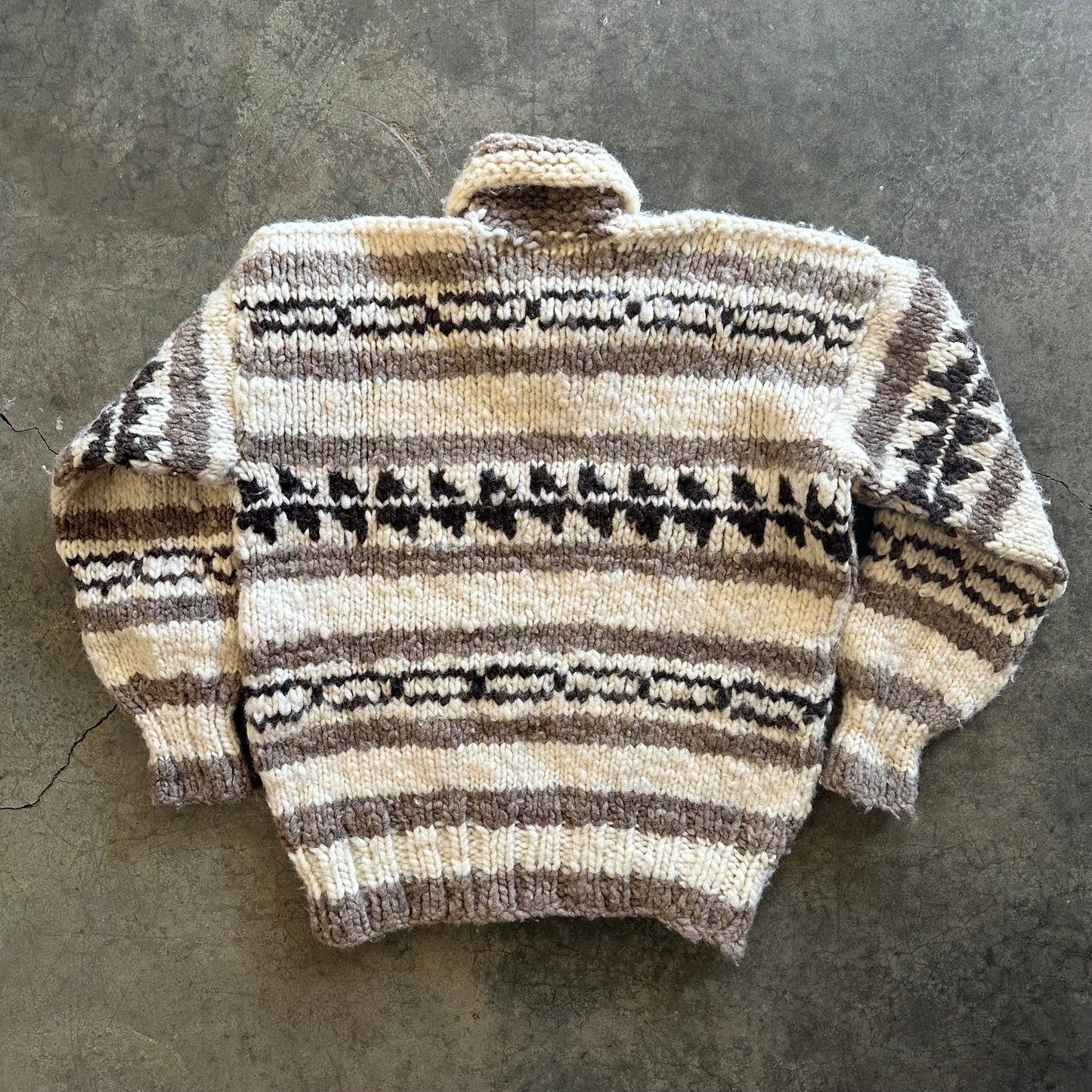 1960s Handmade Wool Cowichan Sweater