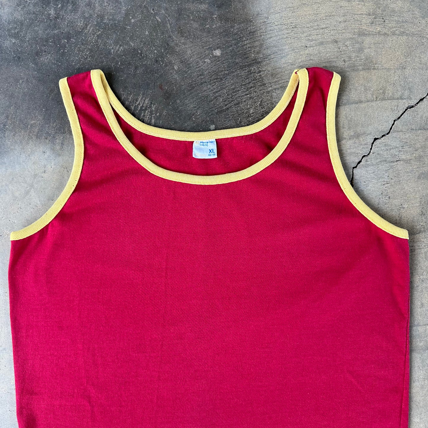 1970s Red and Yellow JCPenney Tank Top