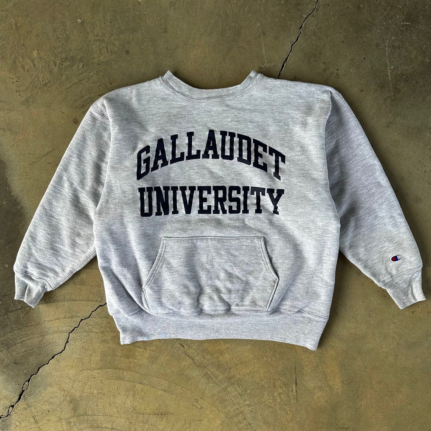 1980s Gallaudet University Champion Reverse Weave Double Face Crewneck