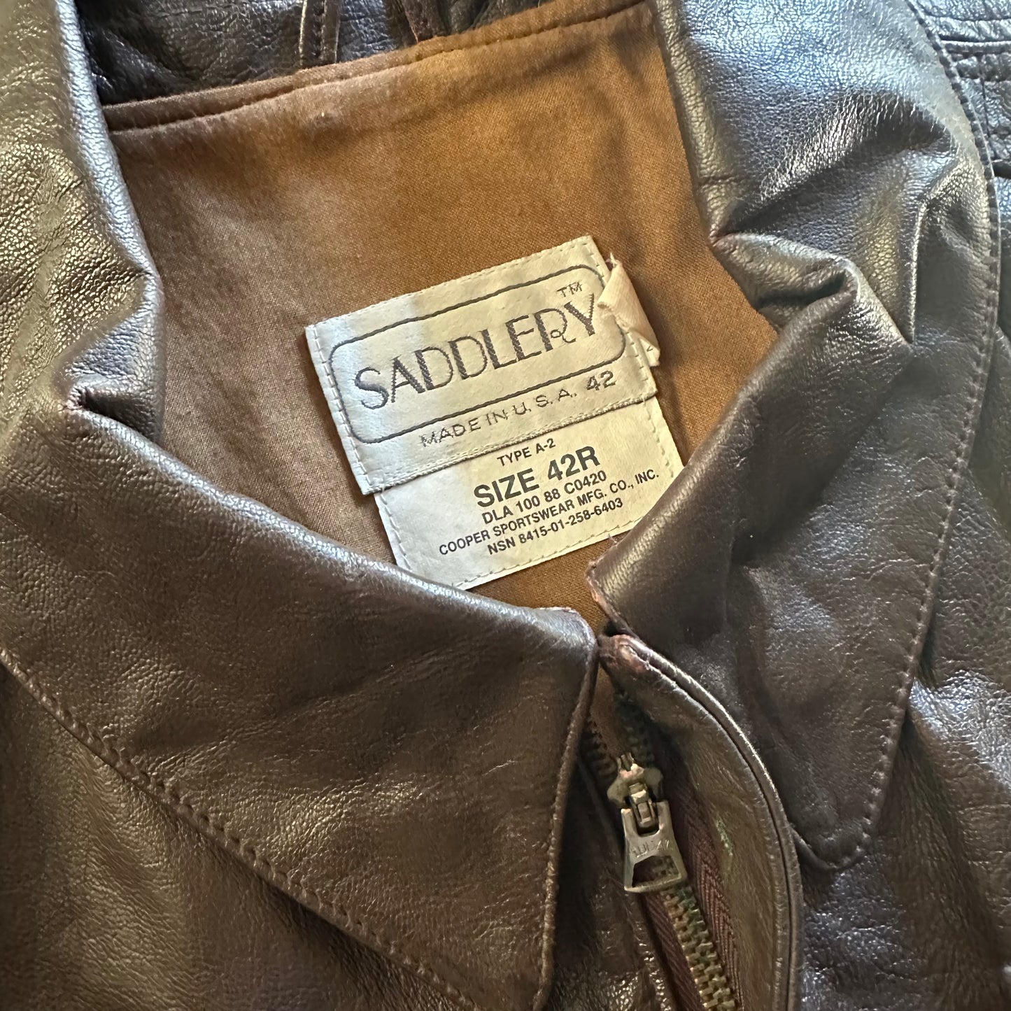 1980s Leather A-2 Bomber Jacket