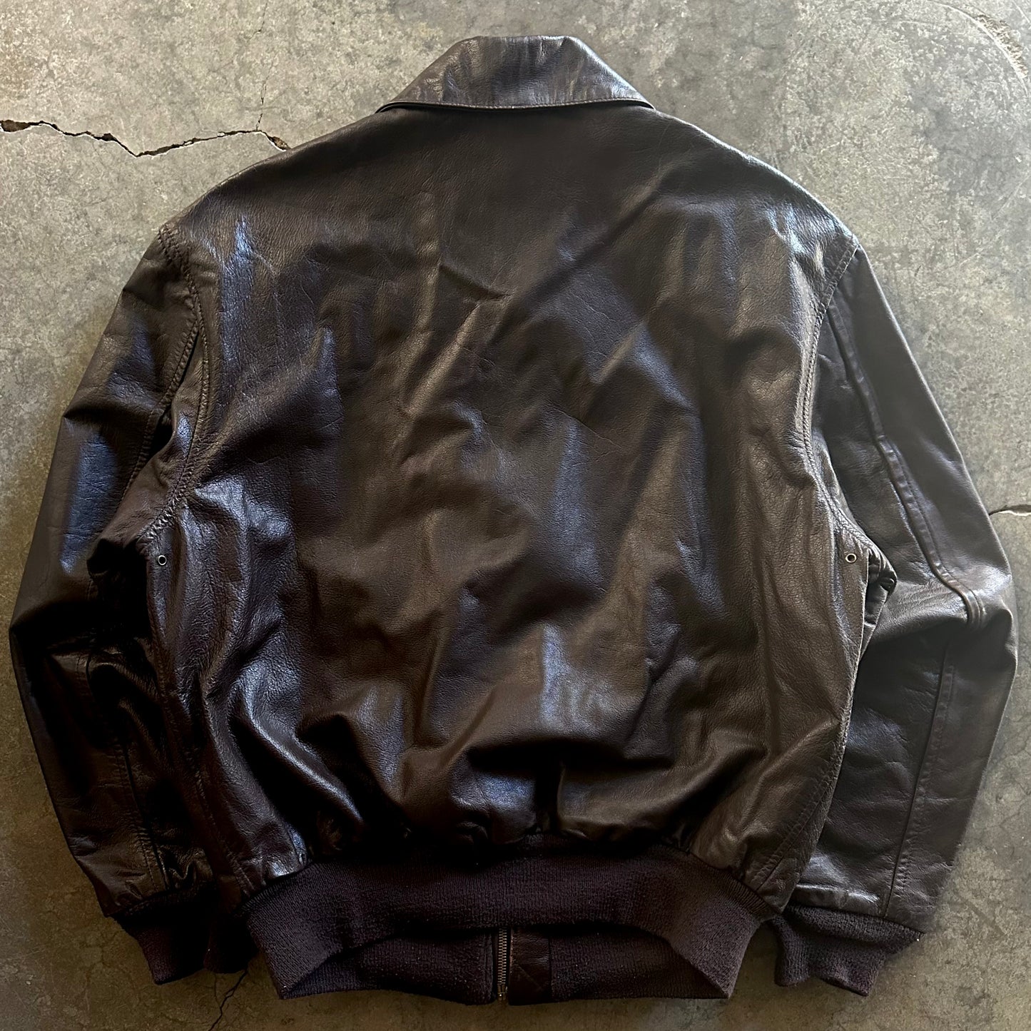 1980s Leather A-2 Bomber Jacket
