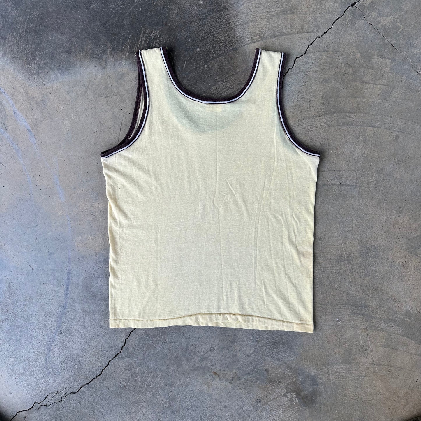1970s Yellow and Brown Tank