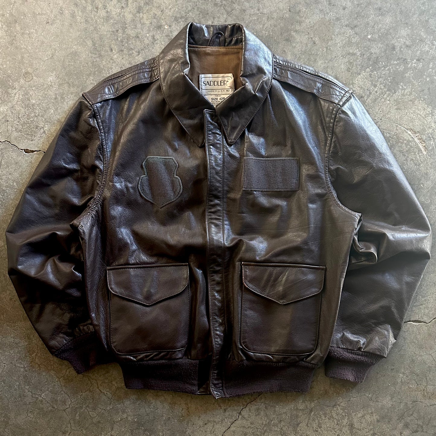 1980s Leather A-2 Bomber Jacket