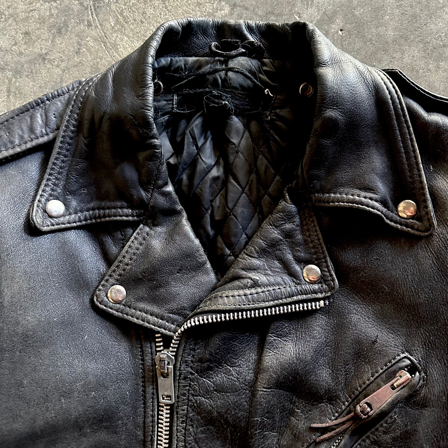 1970s Harley Davidson Leather Biker Jacket