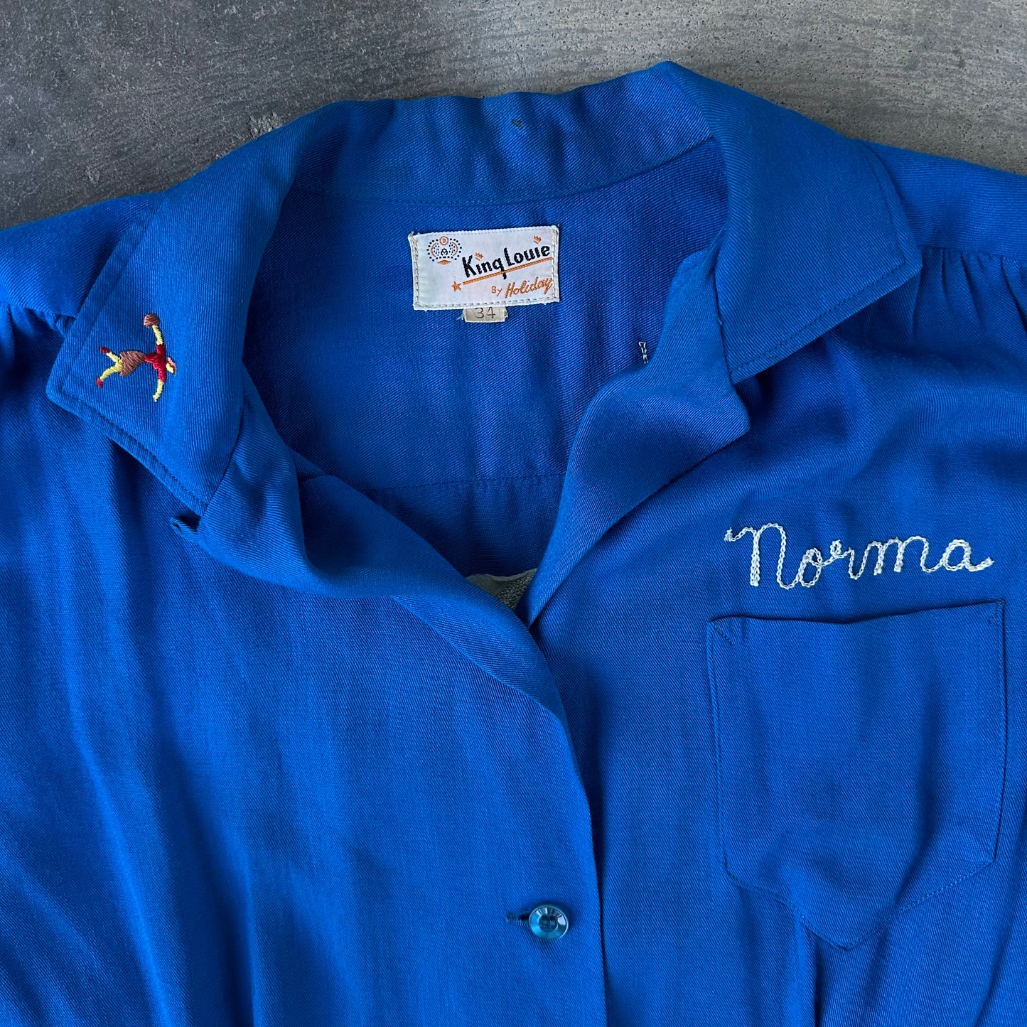 1950s King Louie By Holiday “Ellwood Motor Cars” Bowling Shirt