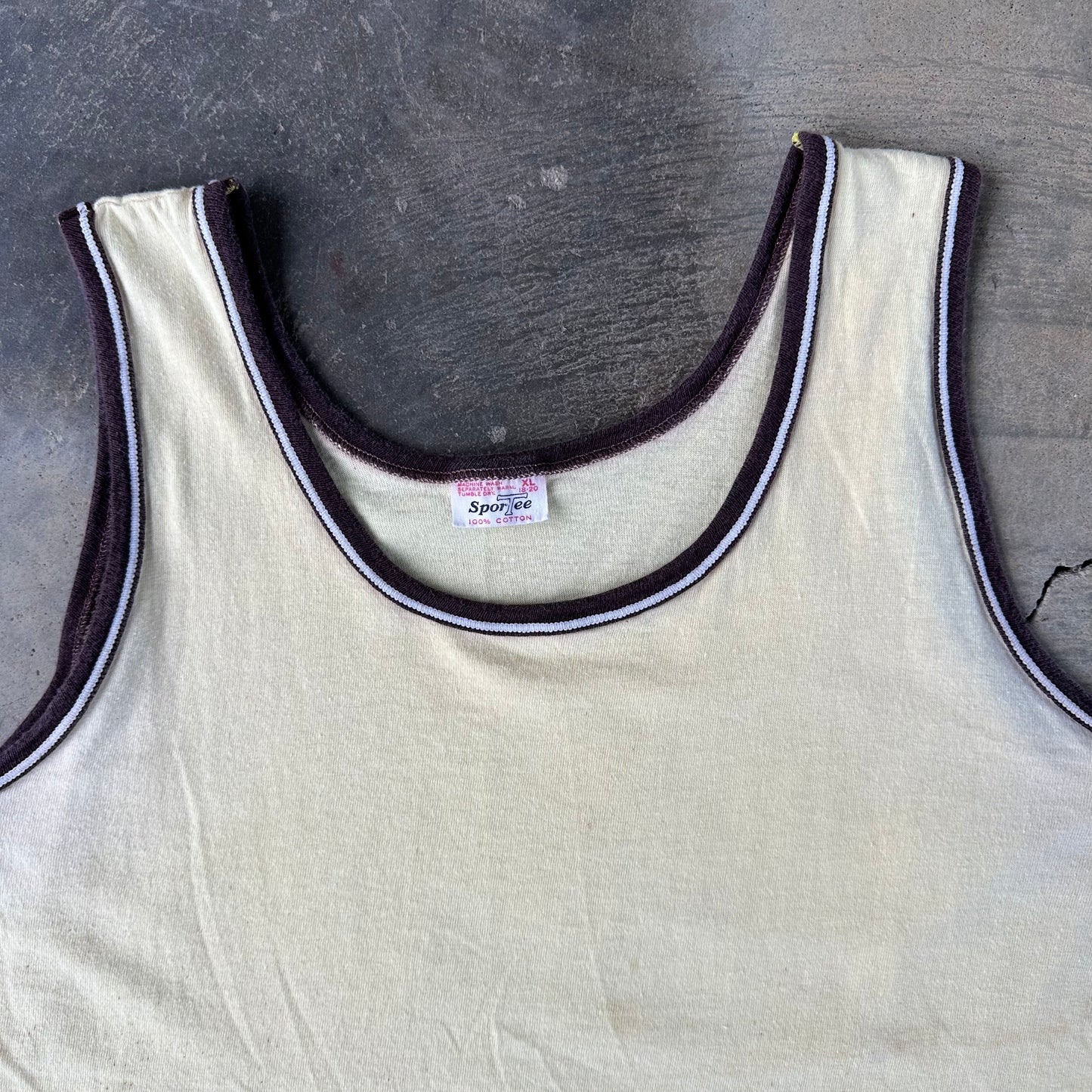 1970s Yellow and Brown Tank