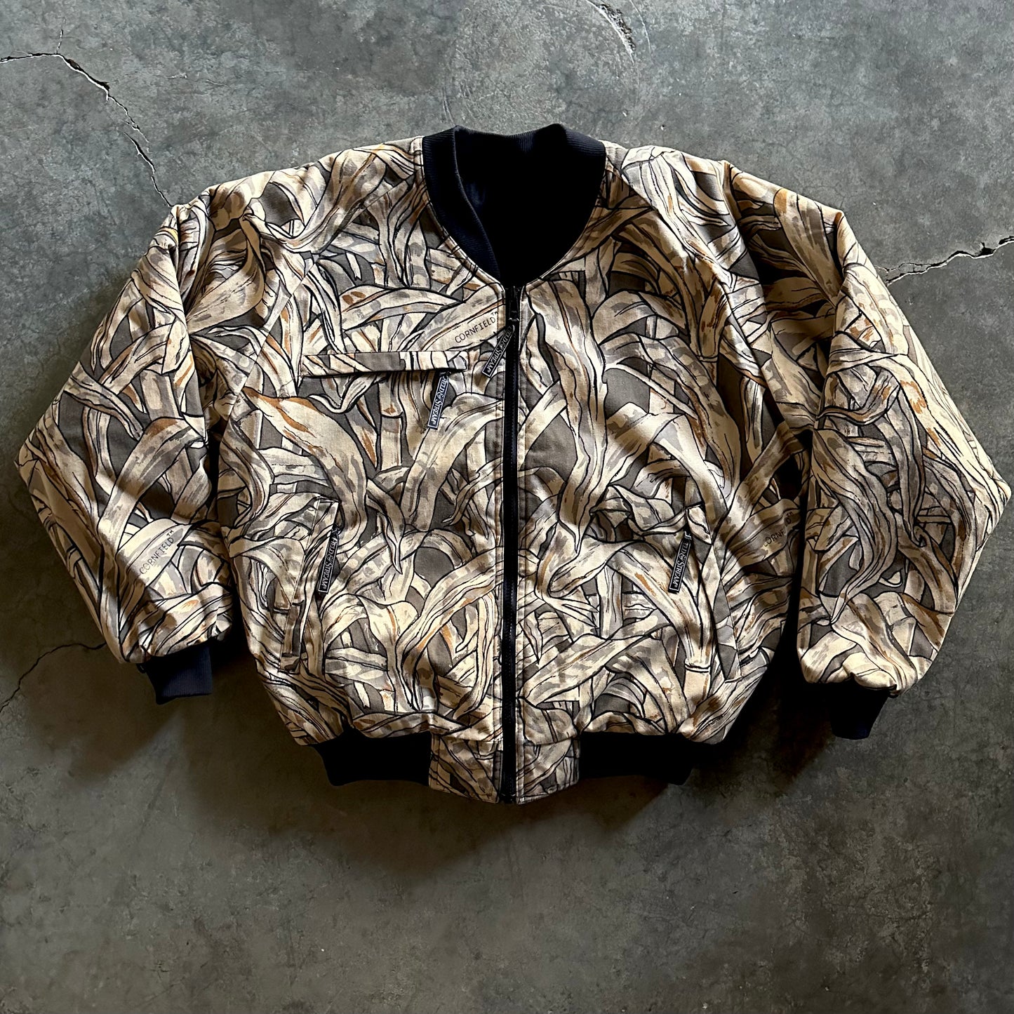 1990s Grass Camo Bomber Jacket