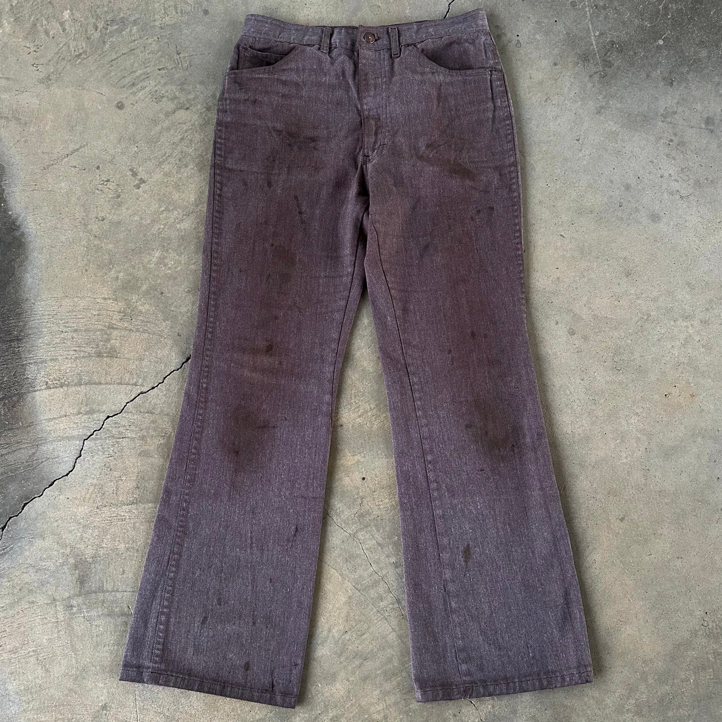 70s Brown Flared Pants