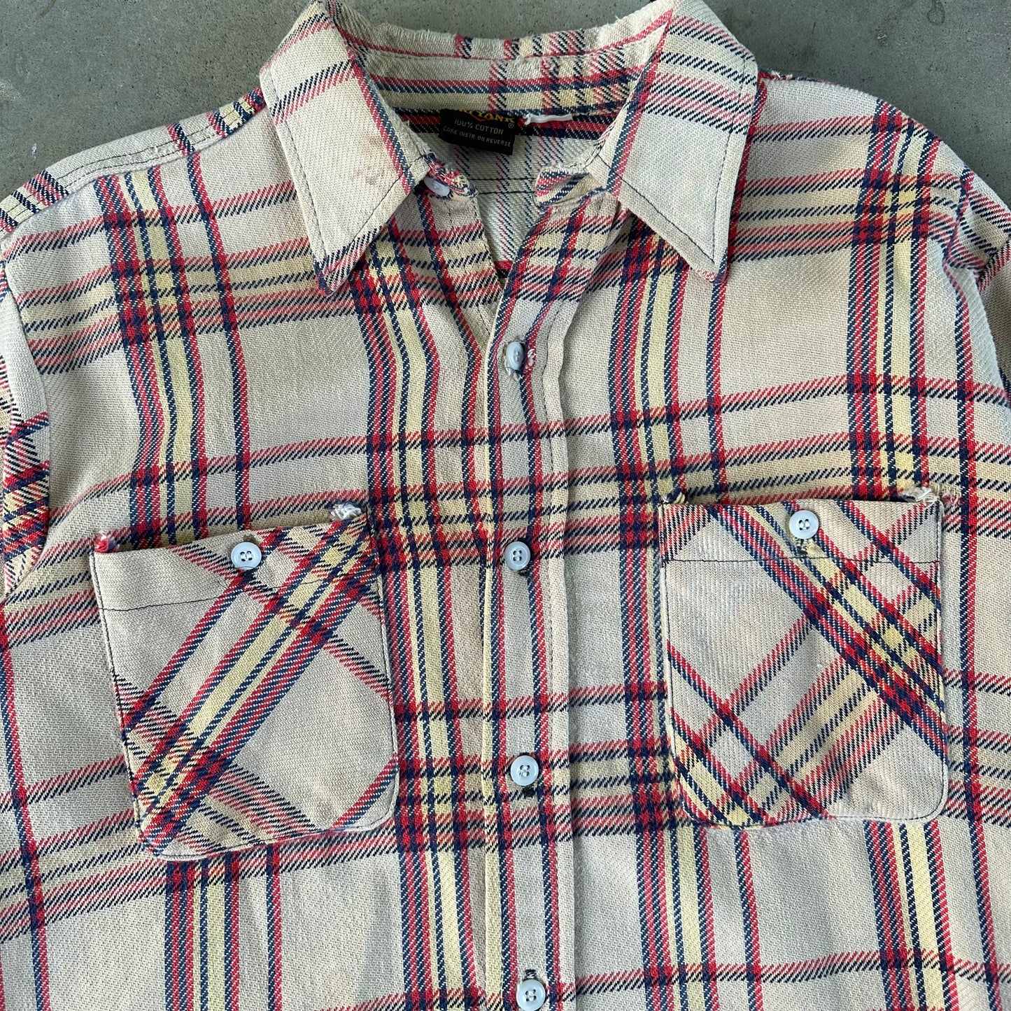 Vintage 1970s Big Yank Cotton Flannel Shirt
