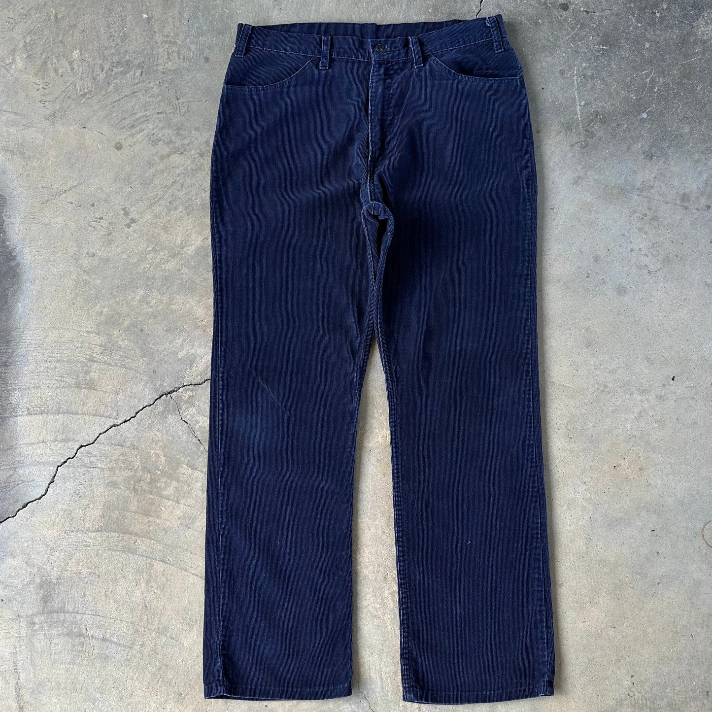 80s Navy Blue Corduroy Levis 519s