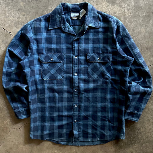 1970s Blue Fieldmaster Flannel