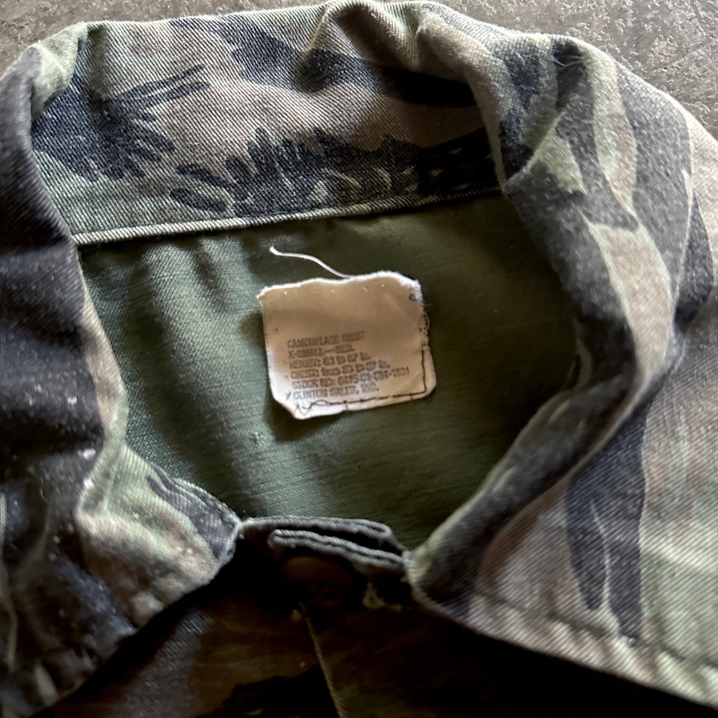 1980s Military Tiger Stripe Camo Shirt