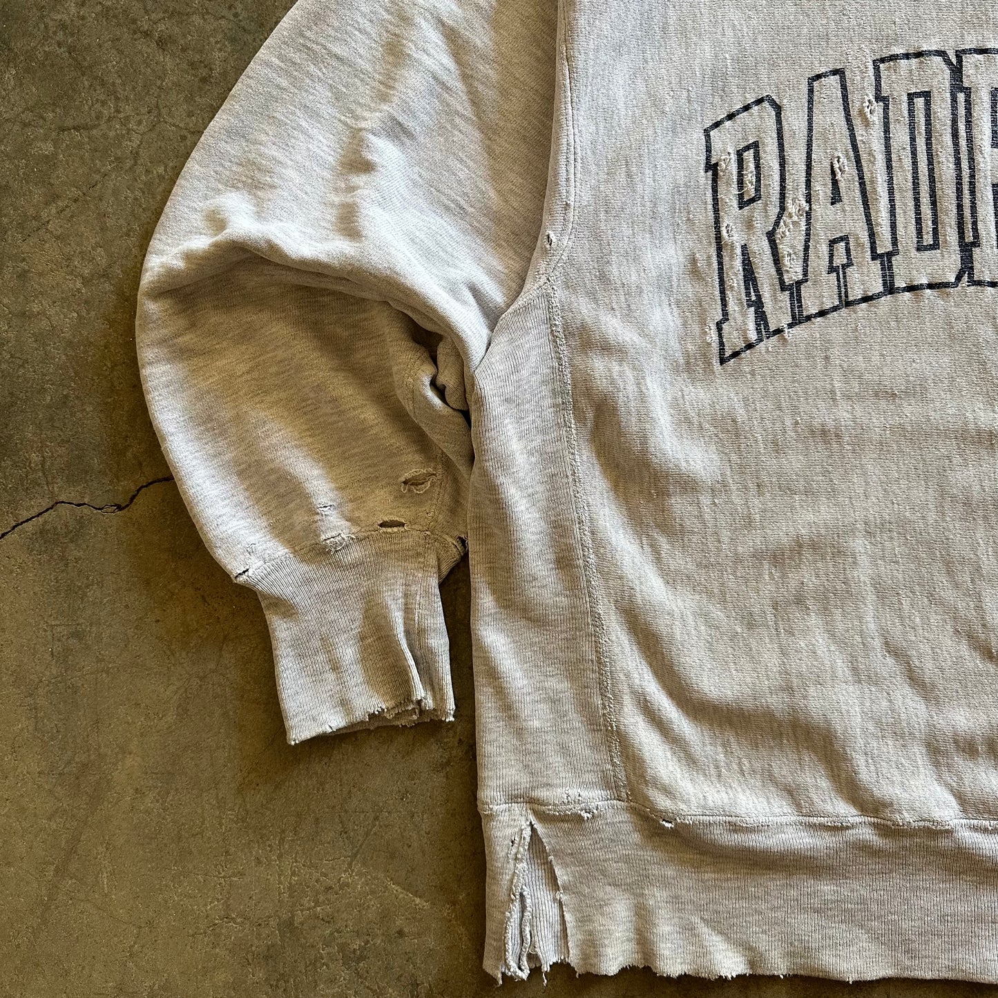 1990s Thrashed Radford University Champion Reverse Weave Crewneck