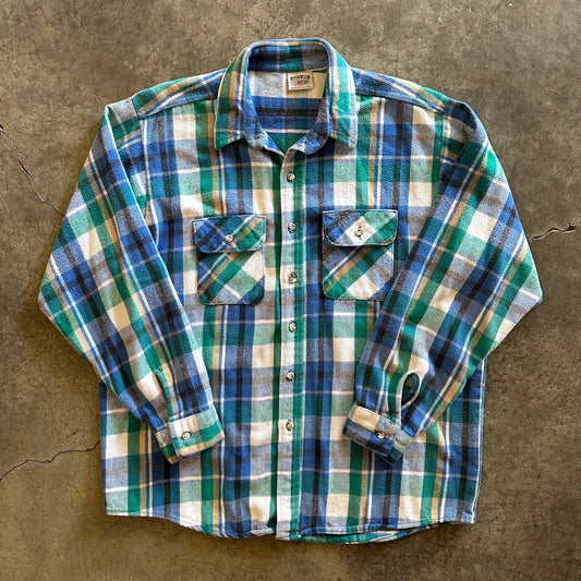 Vintage Five Brothers Blue All Cotton Flannel