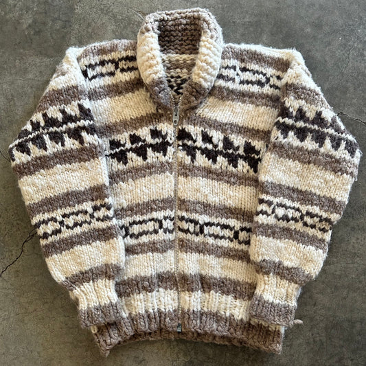 1960s Handmade Wool Cowichan Sweater