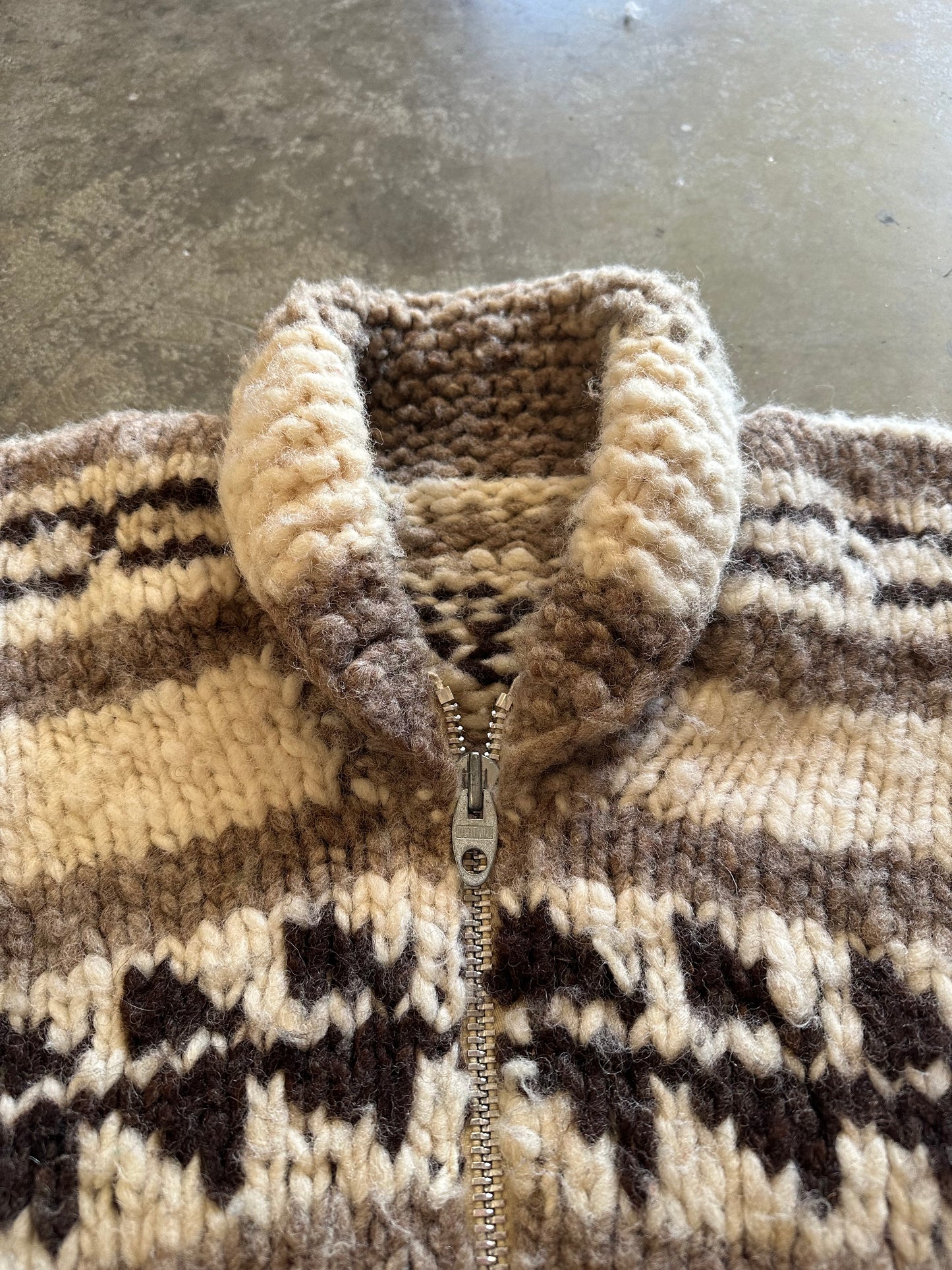 1960s Handmade Wool Cowichan Sweater