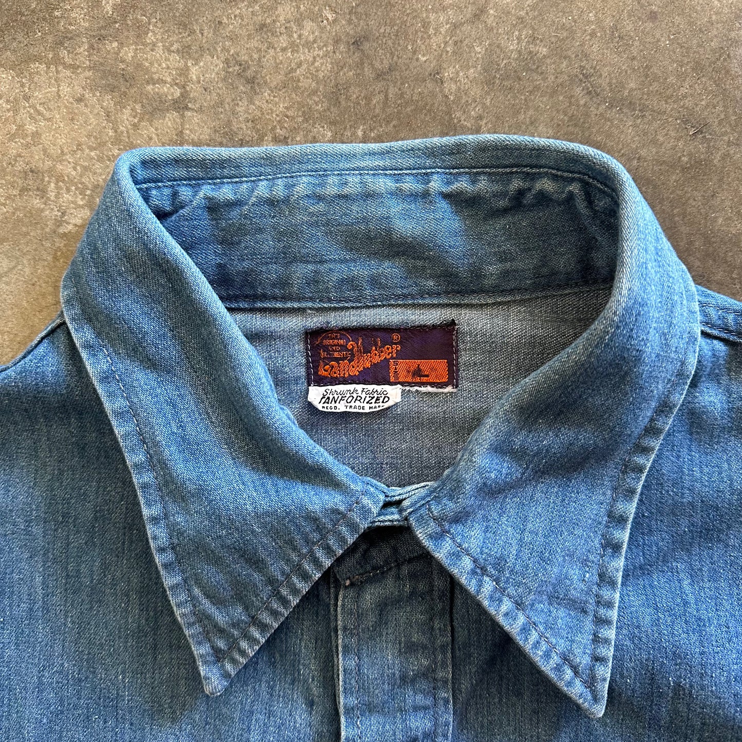 1960s Sanforized Landlubber Denim Shirt