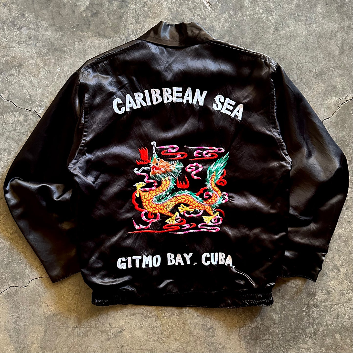 1960s Caribbean Sea Gitmo Bay Cuba Souvenir Jacket