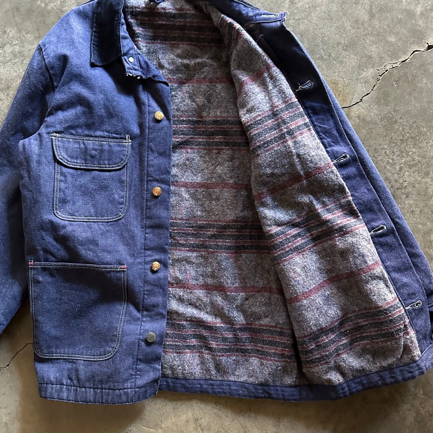 1970s Wrangler Blanket Lined Denim Chore Coat