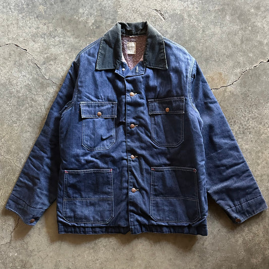 1970s JCPenney Big Mac Denim Blanket Lined Chore Coat