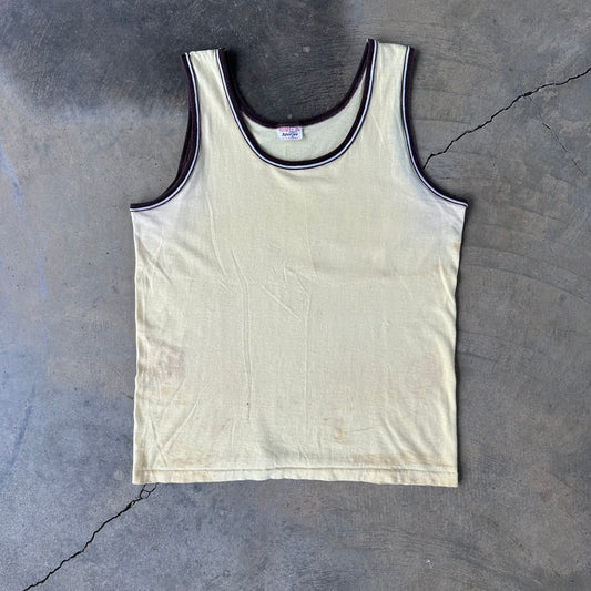 1970s Yellow and Brown Tank