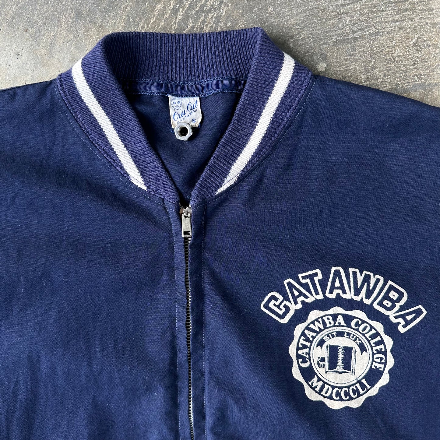 1950s Cru-Cut Knitwear Catawba College Jacket
