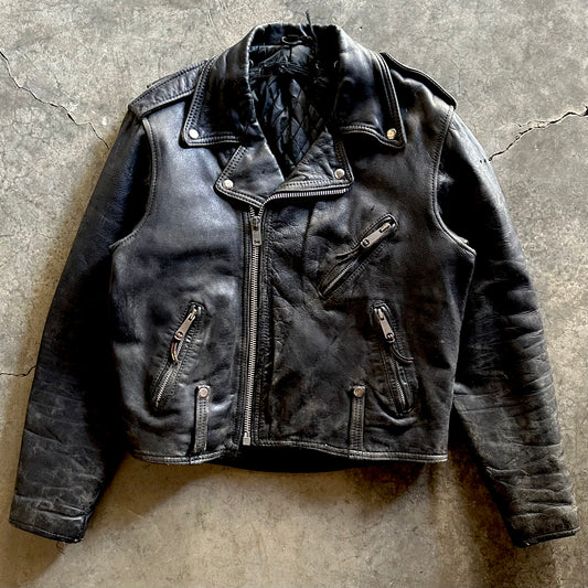 1970s Harley Davidson Leather Biker Jacket