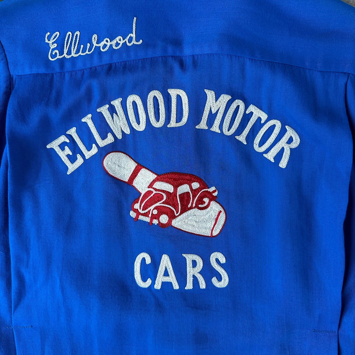 1950s King Louie By Holiday “Ellwood Motor Cars” Bowling Shirt