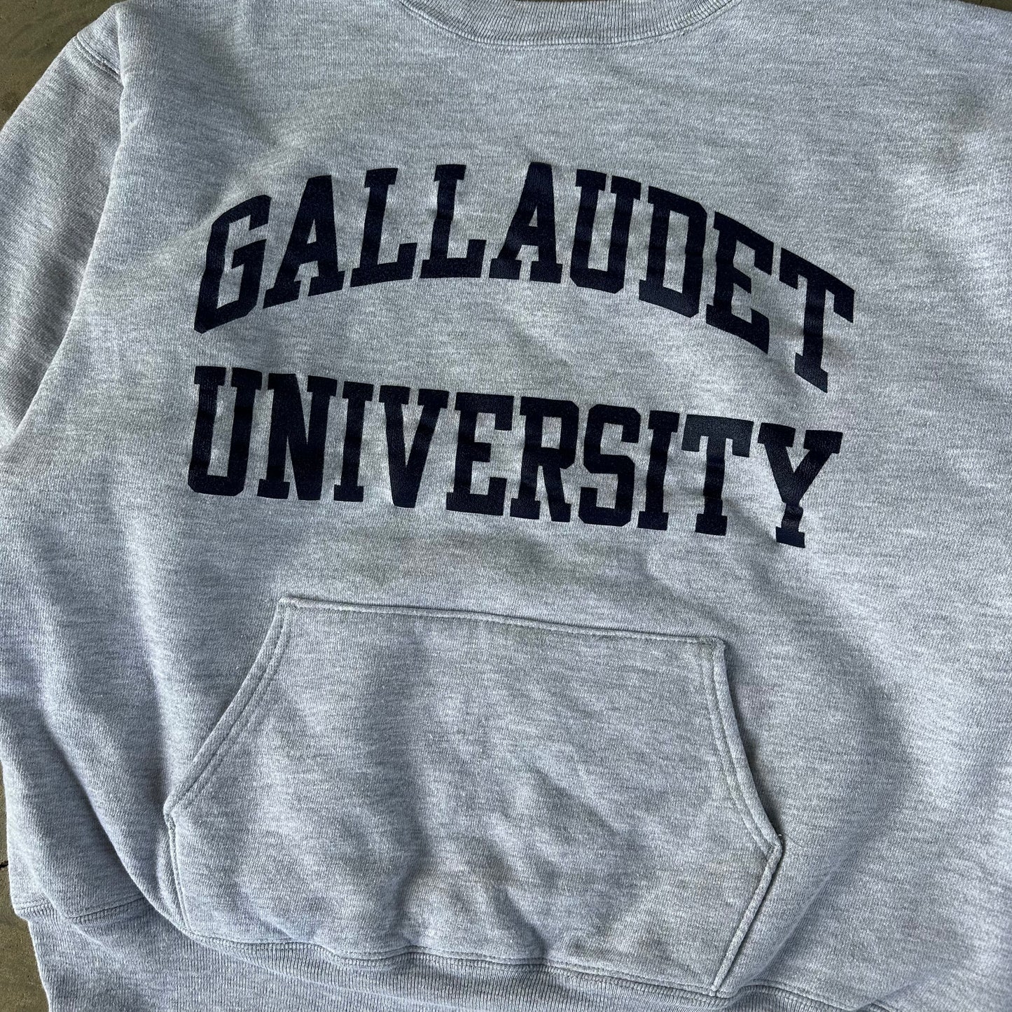 1980s Gallaudet University Champion Reverse Weave Double Face Crewneck